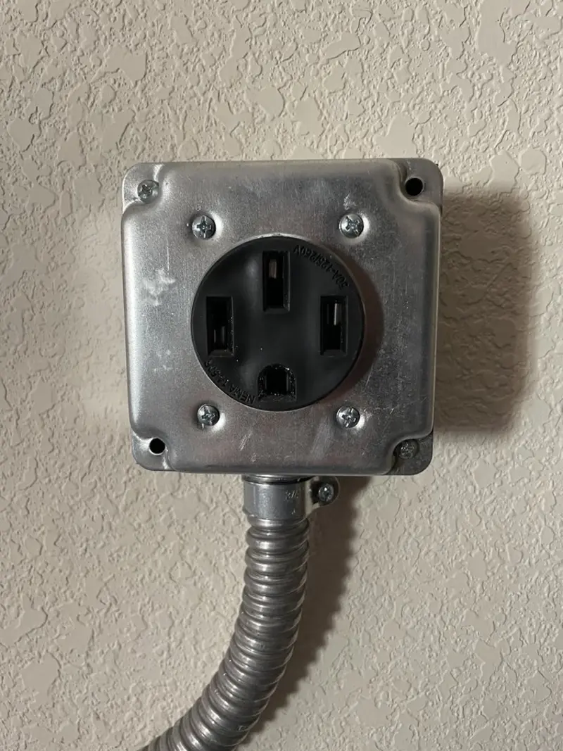 NEMA 14-50 outlet installed for Smart Home Electrical in Riley